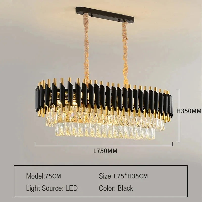 Home Appliance Crystal Ceiling Chandelier Luxury Dining Room Pendant Lamp Modern New Living Room Decor LED Bedroom Hanging Light