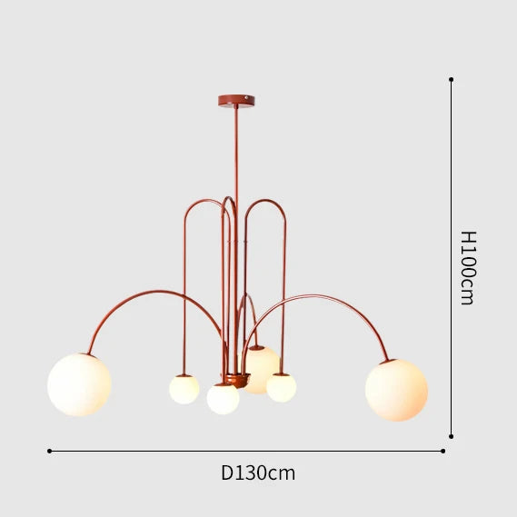 Comet LED Chandelier Nordic minimalist glass globe lamps living room creative personality study cafe art dining room lighting