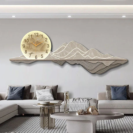 Living Room Wall Clocks Art Mural Luxury Led Big Size Aesthetic Wall Watch Minimalist Silent Reloj De Pared Home Decoration