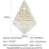 Luxury Crystal Chandelier Ceiling Pendant Lamp for Living Room Żyrandol Lamps Home Decor Lustre Salon Ceiling Light Fixtures