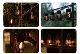 LED Outdoor Solar Light Garden Decoration Flame Effect Hanging Lantern Waterproof LED Lamp for Patio Garden Yard