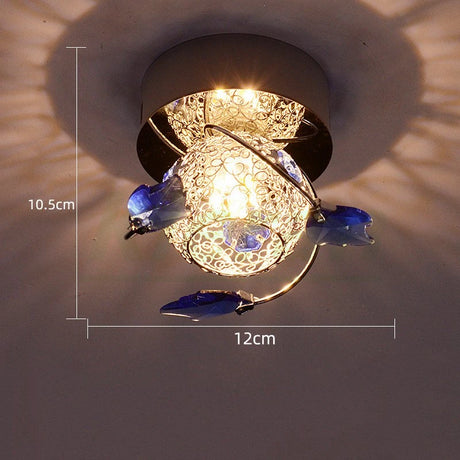 Modern Crystal LED Ceiling Lamp Bedroom Living Room Dining Room Study Iron Art Ceiling Lights Room Decors Maple Leaf Ceiling Lamp