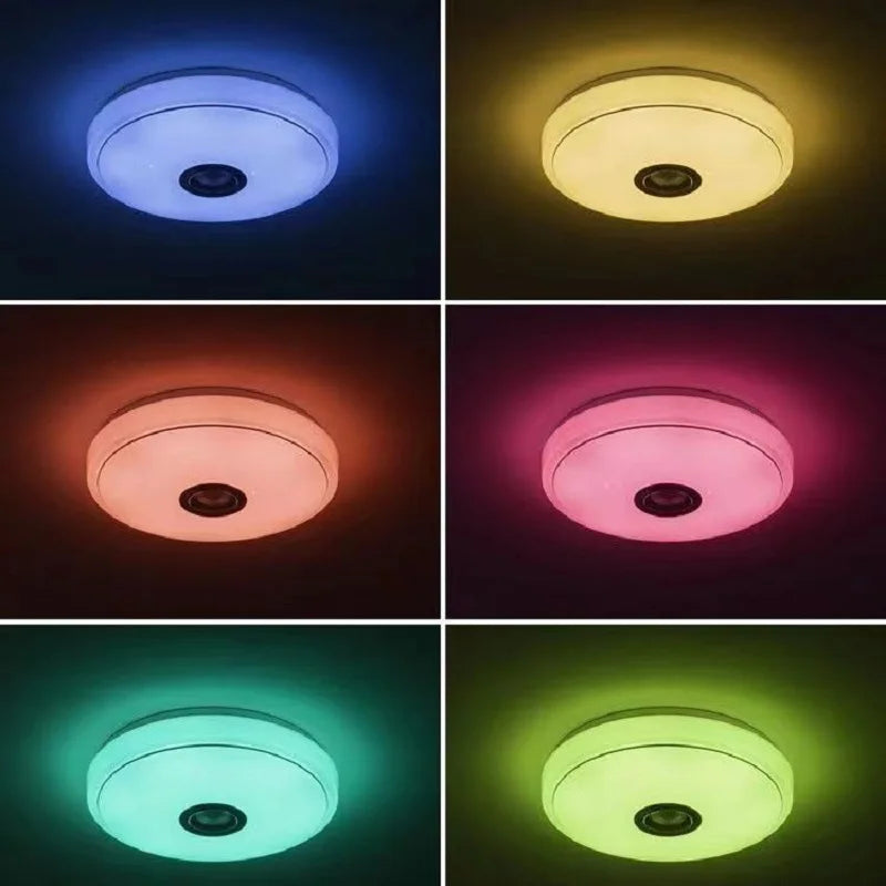 72W LED Starlight Ceiling Light with bluetooth Music Speaker Dimmable Flying Saucer Lamp