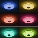 72W LED Starlight Ceiling Light with bluetooth Music Speaker Dimmable Flying Saucer Lamp