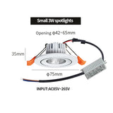 Recessed mini Spotlight 1w 3w LED ceiling light 110 volt 220V indoor embedded small downlight with driver set