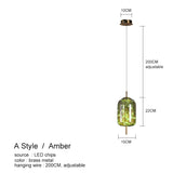 Nordic Glass Ball bedroom chandeliers for Dining Room kitchen fixture pendant lights Restaurant art Decor amber Hanging Lamp