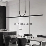 Modern Simple LED Ceiling Chandelier for Table Dining Room Kitchen Island Black Pendant Lamp Home Decor Hanging Lighting Fixture