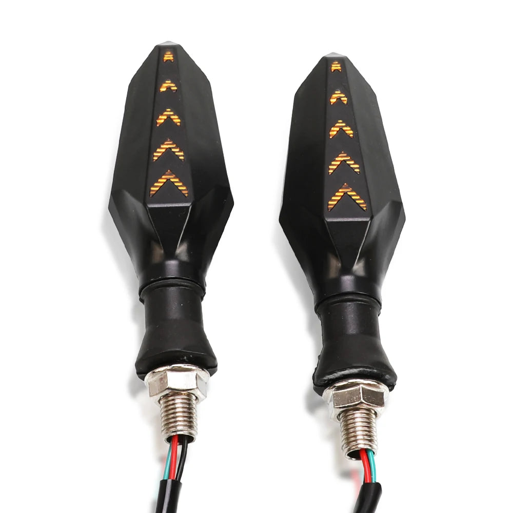 Front & Rear Motorcycle Turn Signal Indicators - Fits Yamaha YZF R1 R6 FZ1 FZ6 MT07 MT09 & Kawasaki Ninja ZX6R ZX10R