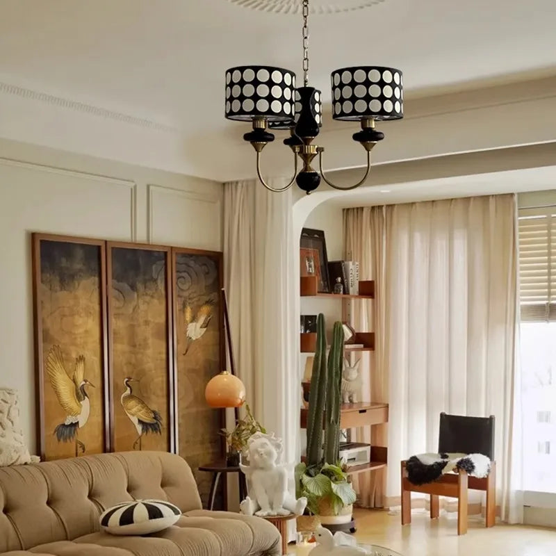 Copper Chandeliers Lamp Lusters Modern For Dining Living Room Hotel Indoor Light Decoration Wrought Iron Chandeliers Lighting