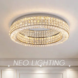 Modern Style Fixture Ceiling Light Luxury Round Crystal Chandelier Ceiling Light for Indoor Bedroom Home Lighting