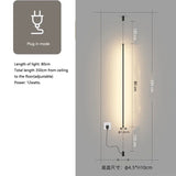 Suspension Slim Line LED Floor Light Hanging Pendant Lamp Living Room Bedroom Modern Minimalist Home Lighting Fixture