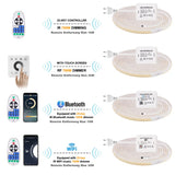 Wifi Bluetooth COB LED Neon Strip Light Wall Touch 23key Remote Control 220V Dimmer Power Kit 5m 10m 20m 0.5m 240LED/m Flex Lamp