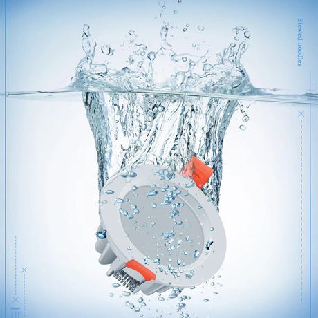 IP65 Waterproof Downlight Spotlights Anti-glare LED Ceiling Recessed Spot Light Anti-glare Kitchen Bathroom Shower Room Lighting