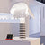 Designer Shogun Table Lamp Modern Stripe Grid Desk Light Bedroom Living Room Exhibition Hotel LED Art White Black Table Lamps