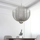 Modern New Indoor Decorative Simple Birdcage Chandelier Mesh Metal Design Living Room Dining Room Light Lobby Mesh Chandeliers