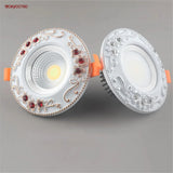 French Diamond Resin Figure LED Recessed Downlight (3W 5W 7W 10W 220V) - Decorative Art Ceiling Spotlight for Hotel Foyer, Hallway & Home Decor