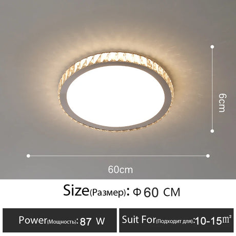 Modern Led Ceiling Lamps Luxury Home Decoration Crystal Lamp Indoor Bedroom Dining Living Room Gold Lusters' Lighting Fixtures