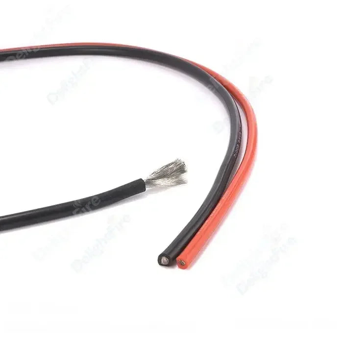 Electrical Wire Red Black Heat Resistant Silicone Cable 24 22 20 18 16 14 12 10 8 6 4 awg gauge for Car Auto Battery