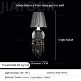 Luxury Crystal LED Wall Lamp - Modern Sconce Light Fixture for Villa Living Room Background, Bedroom Bedside & Home Decor