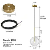 Nordic Modern Chandelier Pendant Lights Fixture Glass Ball Lampshade Bedroom Dining Room Hanging Lamp Restaurant Decors Luster's