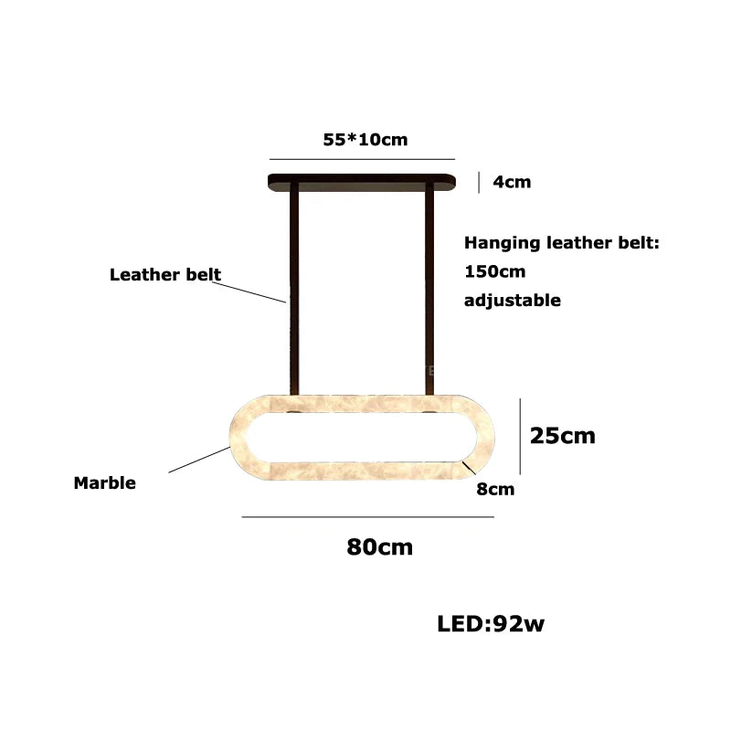 Marble Leather Mixed Design Dimmable Led 2026 Chandelier Lighting Lustre Suspension Luminaire For Dinning Room Art Hanging Lamp