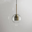 Modern Glass Ball Pendant Lamps Nordic Bedside Kitchen Dining Room Hanging Lights Luminaire Suspension Lighting Golden Designer