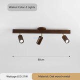 2026 Nordic Walnut Wood Ceiling Chandelier For Living Room Dining Room Aisle Entrance Corridor Lamps With Spotlights For Wall Pi