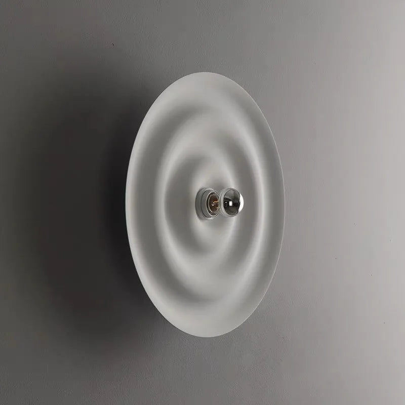 Nordic Modern Circular Wall Lamp Background Wall Staircase Corridor Entrance Creative Deco Water Ripple Decorative Ceiling Light