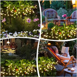 Solar Cherry Blossom Ground Lamps - Waterproof Outdoor LED Garden Flower Lights