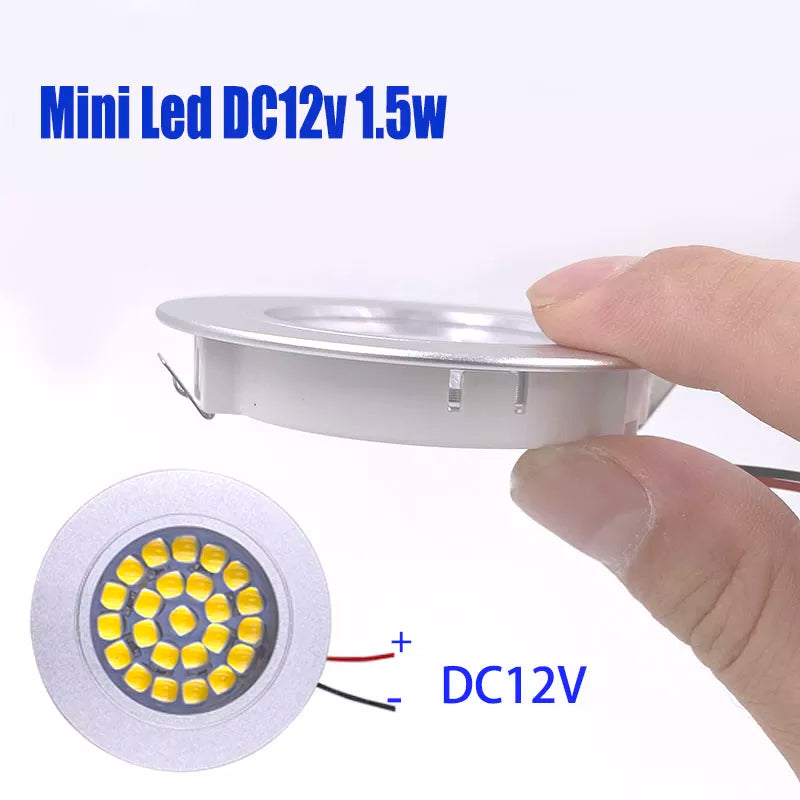 Recessed light Dimmable Downlight 1.5W Plafond Lamp Indoor Focus  Display Spotlight 12V Garage lights led ceiling Room decors