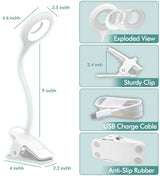 LED High Quality Book Light USB Rechargeable Eye Protect Reading Lamp Portable Desk Lamp Reading Light Clip Table Desk Lamp