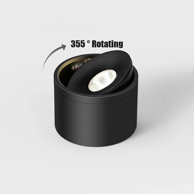 Dimmable Rotatable COB LED Ceiling Lights 10W 15W 20W Surface Mounted Downlights Background Spotlights Lobby Living Room Bedroom
