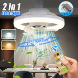 Ceiling Fan Lamp 5 Blades E27 Remote Ceiling Lighting Bedroom 48/60W Living Room Remote Control Home Lamps AC85-265V