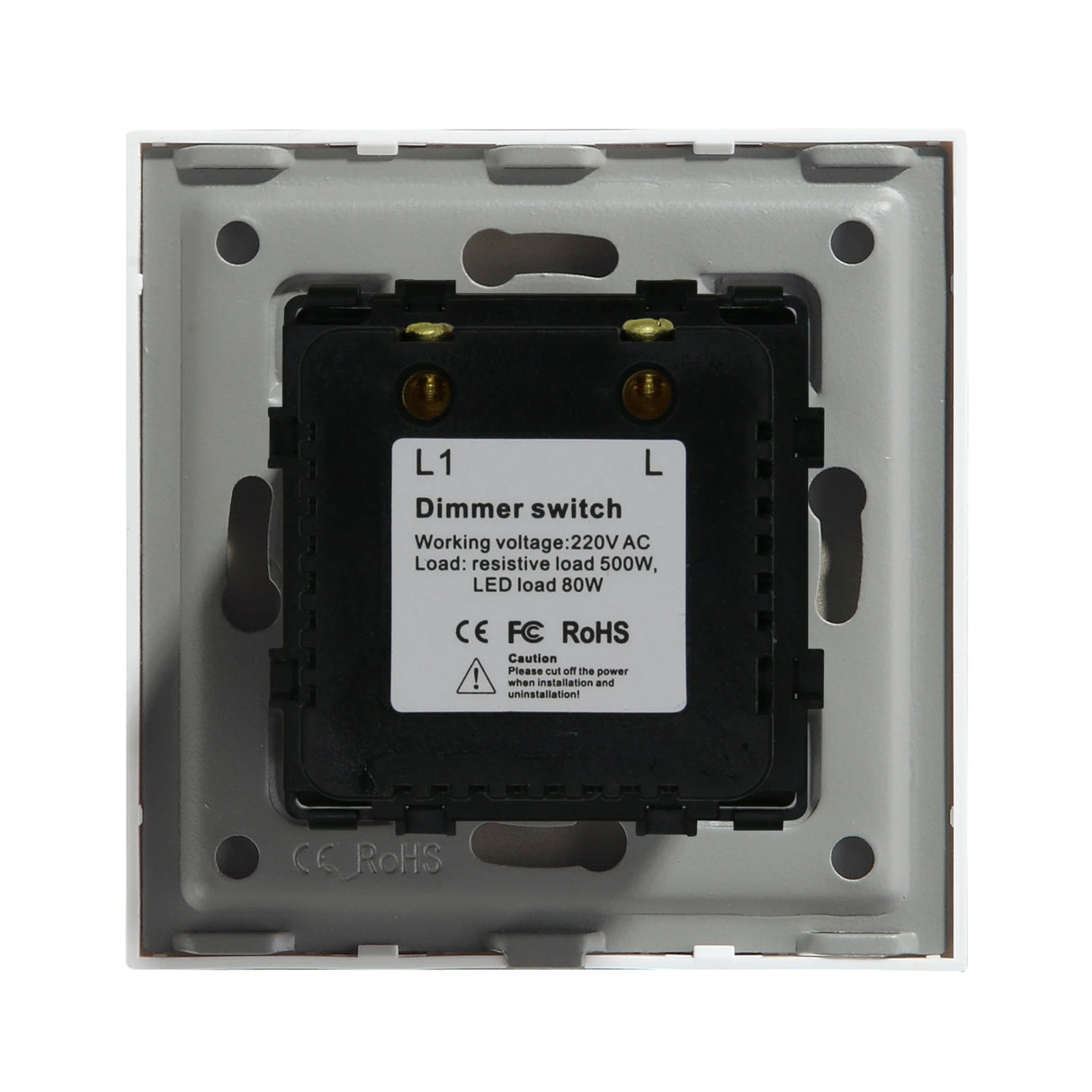 Dimmer Light Switch Adjustable Rotary Knob Crystal Glass Mechanical LED Dimmable Brightness Memory Wall Mounted Switches