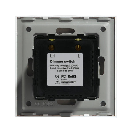 Dimmer Light Switch Adjustable Rotary Knob Crystal Glass Mechanical LED Dimmable Brightness Memory Wall Mounted Switches