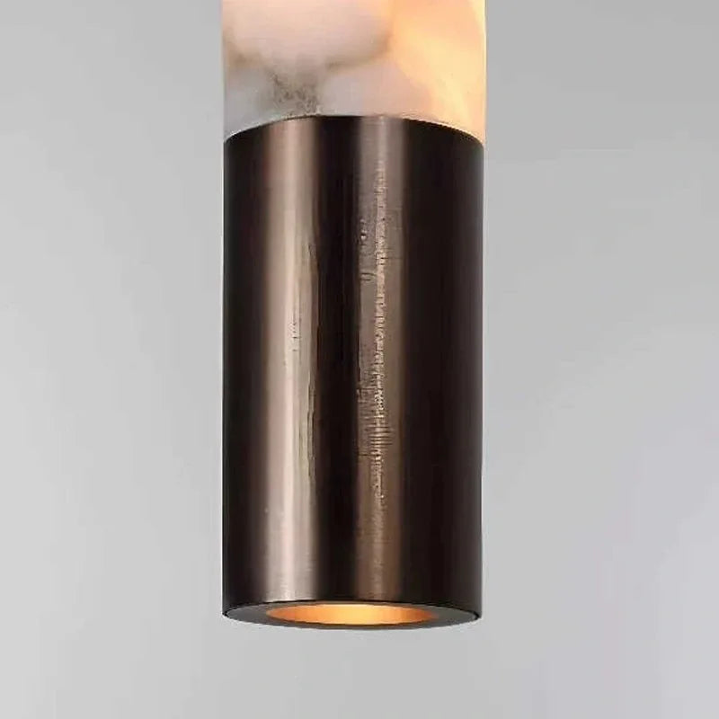 2026 Luxury Marble Pendant with Spotlight - Minimalist Alabaster Bedside Light