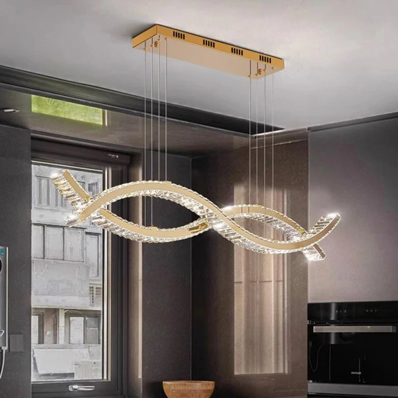 Modern Dining Room Pendant Lights Indoor Lighting Crystal Lamp Hanging Light LED Chandelier Decorative Interior Lighting