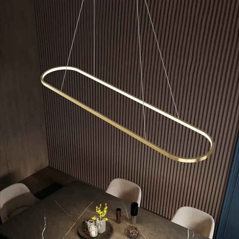 Nordic Lamp Modern LED Ring Pendant Light Kitchen Dining Room Island Indoor Chandelier Hanging Lamp Suspension String Design