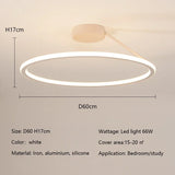 Modern Simple Circle Led Chandelier for Living Dining Room Kitchen Food Tables Bedroom Pendant Lights Home Decor Light Fixture