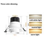 LED Recessed Spotlight Commercial Lighting Downlight Telescopic Focusing Spotlight Home Living Room COB Spotlight