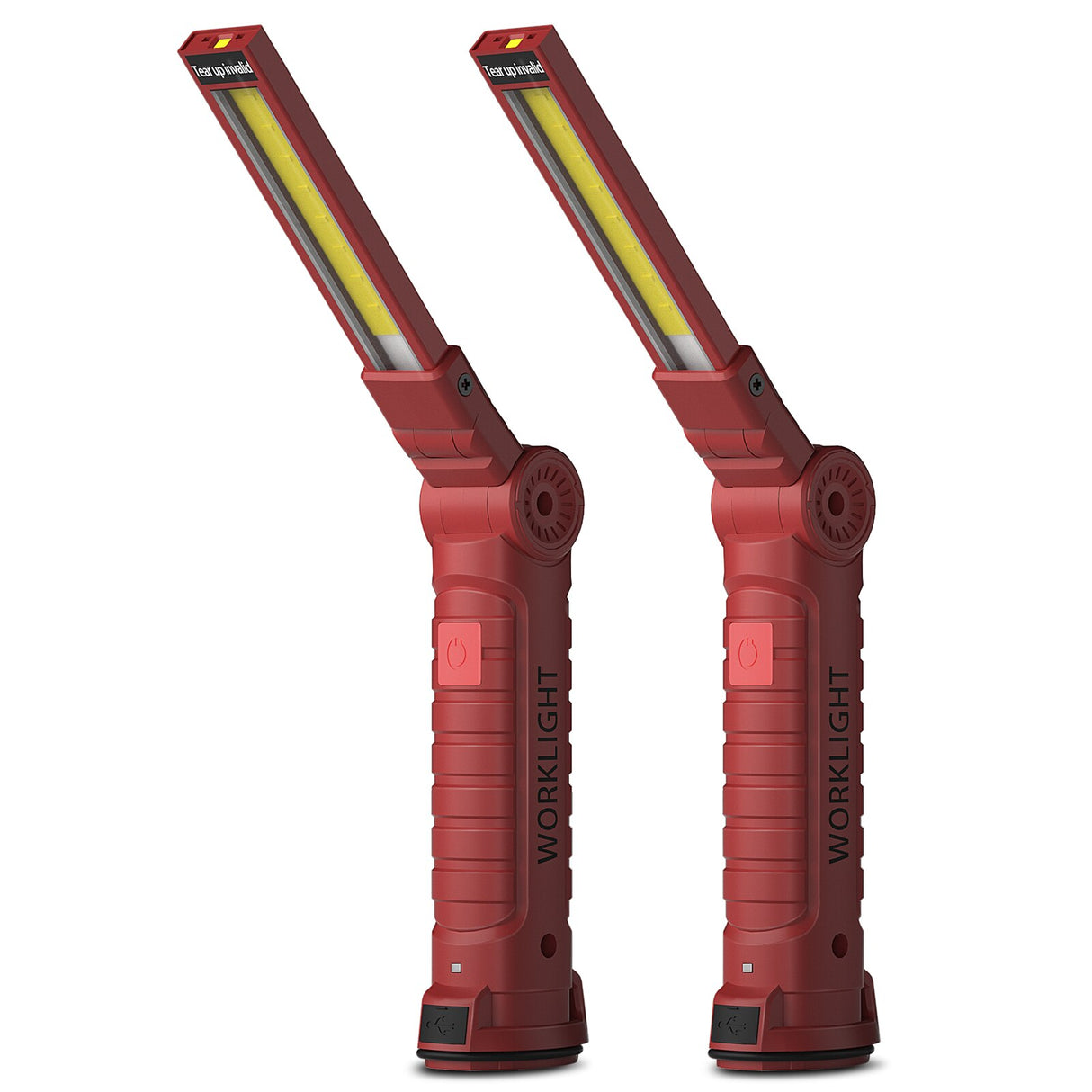 2PCS COB Working Light Outdoor Camping Flashlight Waterproof Torch Built-in Battery LED Lantern Linternas with Magnet Hook Lamp