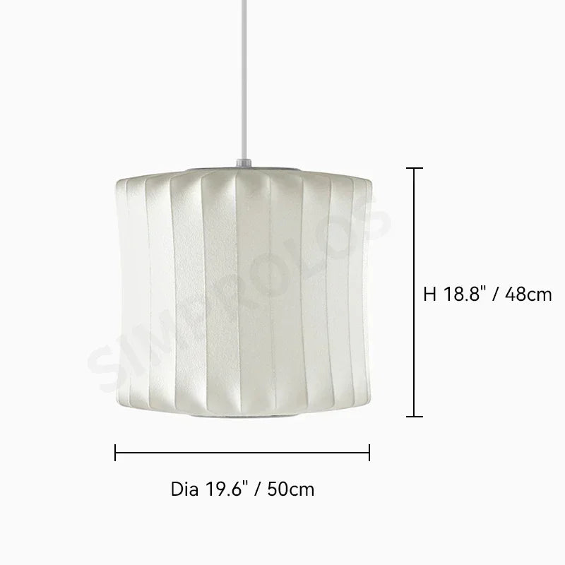 Wabi-sabi Silk LED Pendant Lamp Denmark Designer Hanging Light Living Room Hotel Restaurant Factory Direct High-End Home Decor