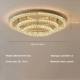 Luxuy gold LED Ceiling lamp modern crystals round ceiling chandelier for living room hotel hall bedroom restaurant lighting
