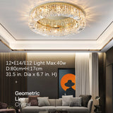 modern style ceiling light K9 crystal stainless steel decorative living room bedroom LED ceiling lamp
