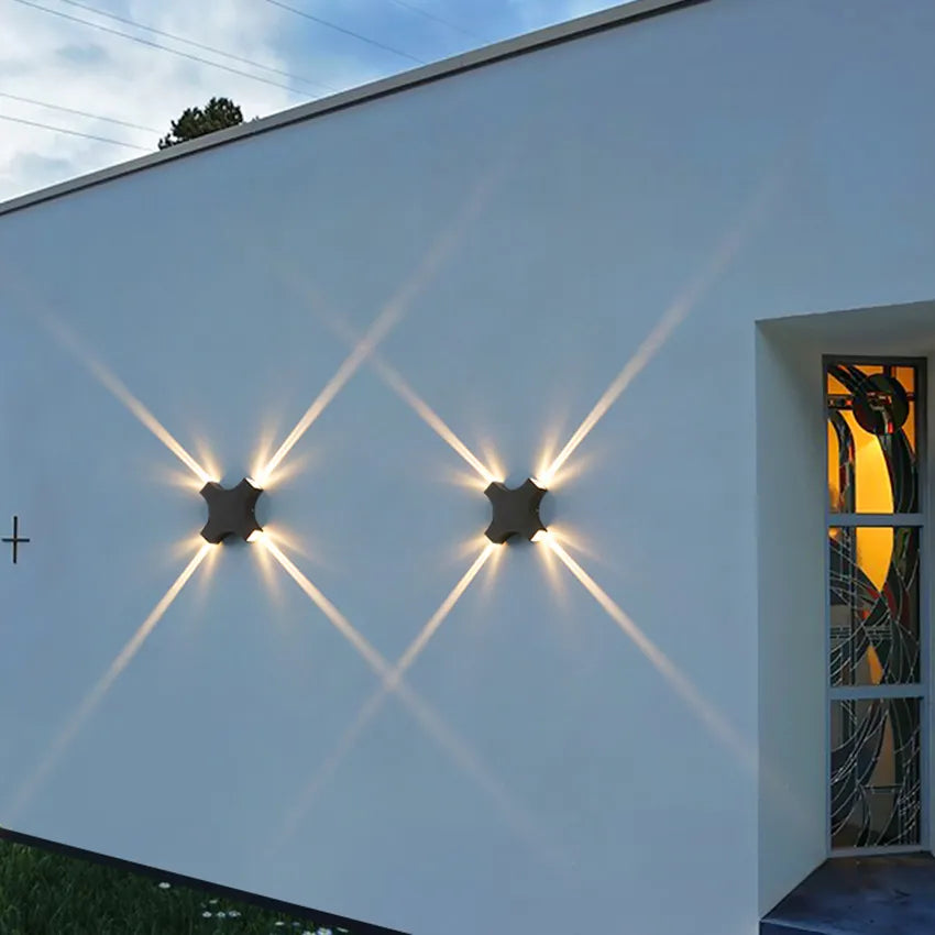 12w Cross Star Light Outdoor Waterproof Wall Lamps LED Front Door Wall Lights Garden Porch Wall Sconce AU68