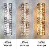 Luxury Dimmable Crystal LED Wall Lamp - Eye-Care Modern Sconce Light Fixture for Bedroom Bedside, Living Room & Study
