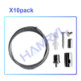 DIY Hexagon Garage LED Tube Accessories & Connector Set (110-240V) - Suspension Wire Cable Kit for Honeycomb Workshop & Barber Shop Lighting