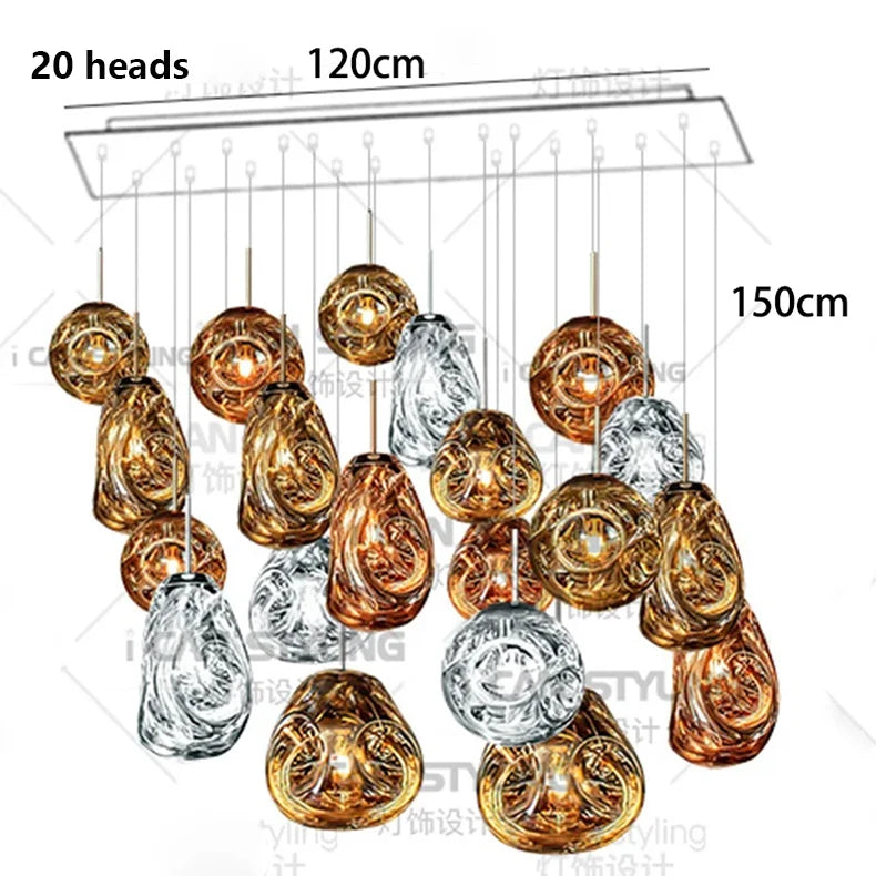 Modern home decor led lights pendant light lamps forstaircase Chandeliers for living room hanging light indoor lighting