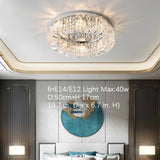modern style ceiling light K9 crystal stainless steel decorative living room bedroom LED ceiling lamp
