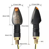 2PCS Universal 12V Flashing Turn Signals Motorcycle LED Lights Rear Blinker Indicator Tail Light For Cafe Racer Honda BMW Yamaha